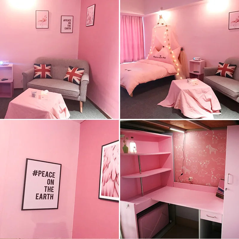 Pink Wall Paper Sticker Selection