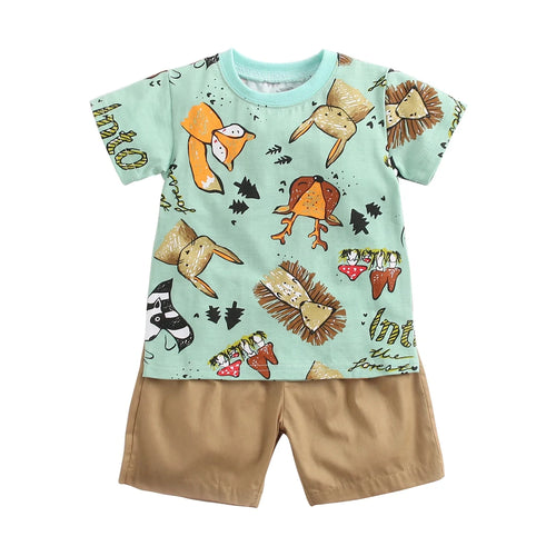 Sanlutoz Baby and Toddler Boys Animal Print Set