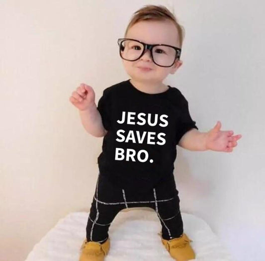 Jesus Saves Bro (12mo- kids size 12)