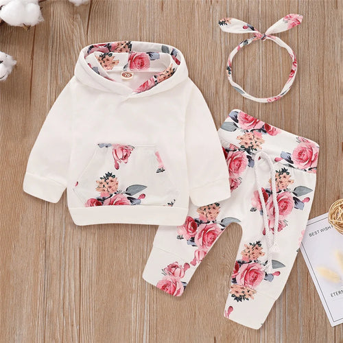Floral Baby Set With Bow