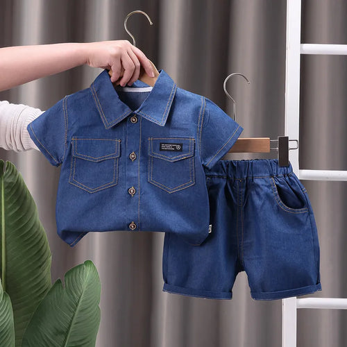 Baby and Toddler Boys Denim Dress Set