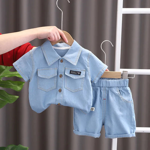 Baby and Toddler Boys Denim Dress Set