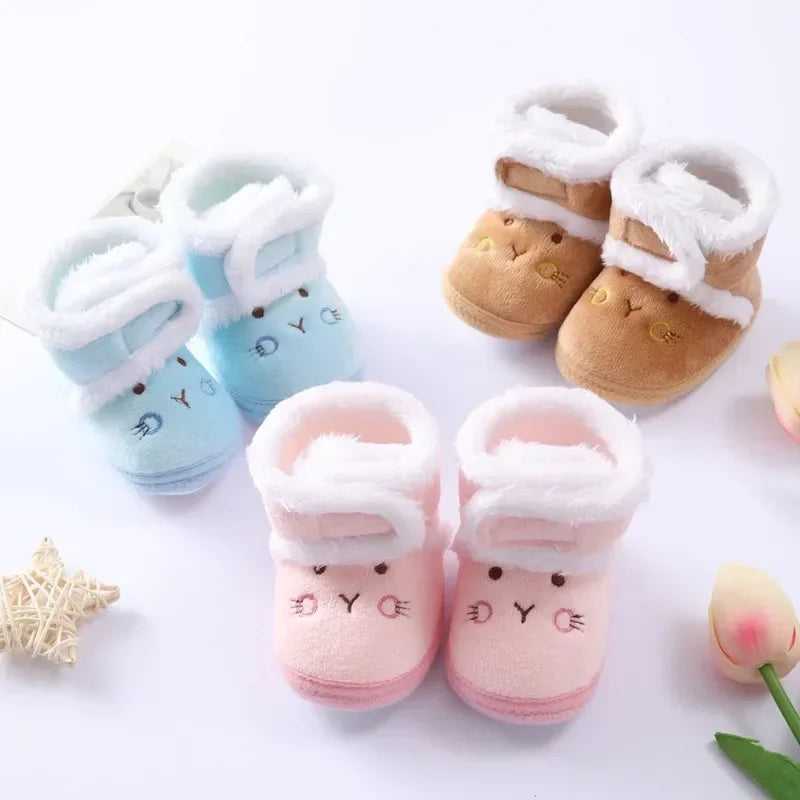 Newborn Girls Cozy Boots(soft bottom)