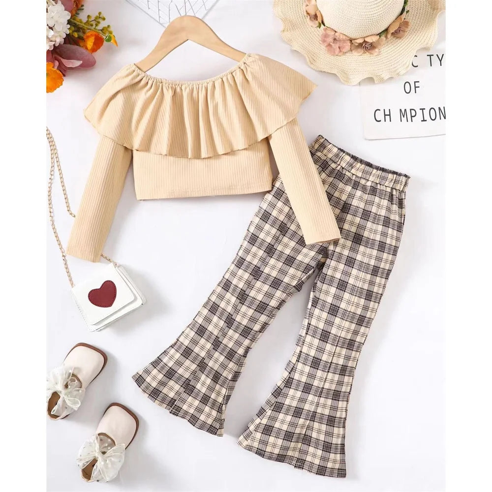 Ruffles and Plaid Set(1-8 years)