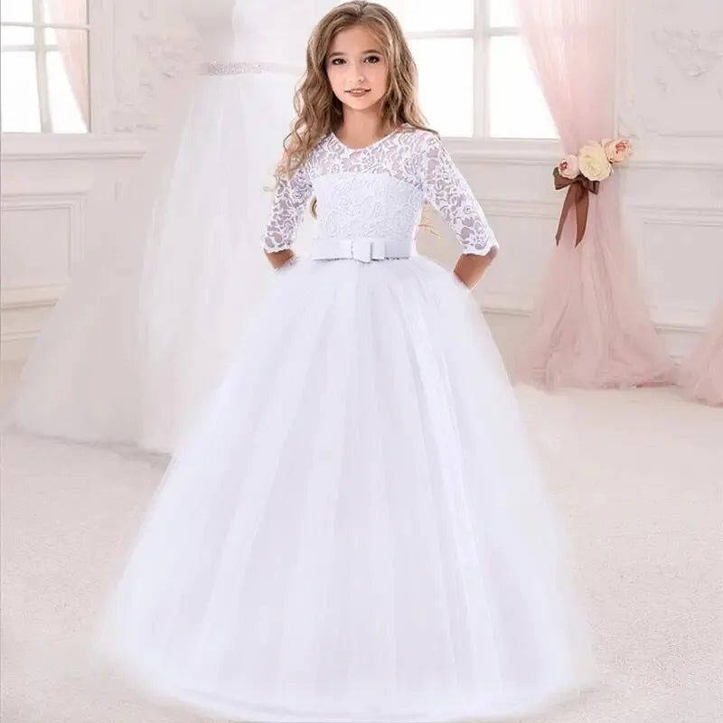 Girls Elegant Lace Dress