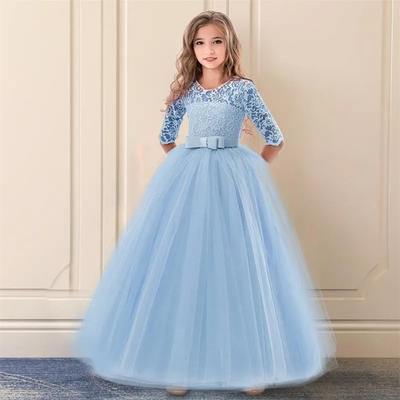 Girls Elegant Lace Dress