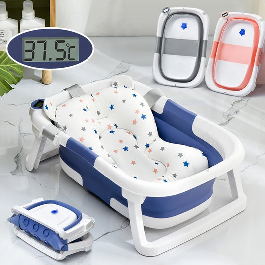Compact Foldable Baby Bath With Digital Temperature Sensor