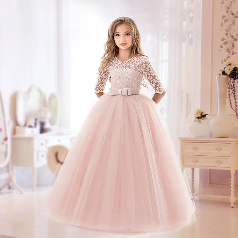 Girls Elegant Lace Dress