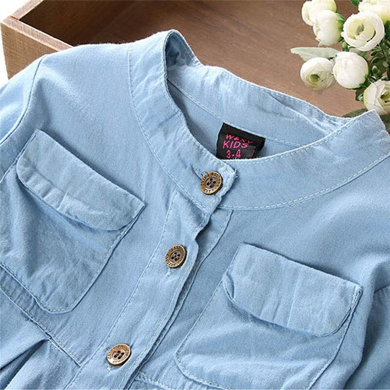 Girls Denim Blouse