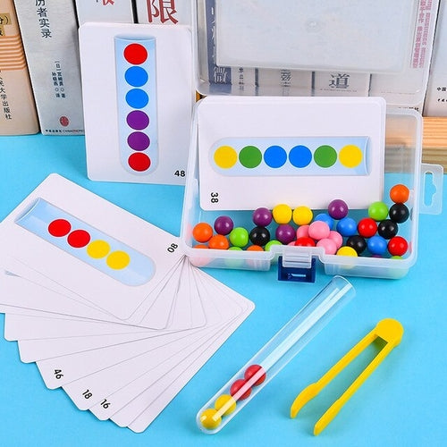 Wooden Montessori Clip Beads Color Sorting
